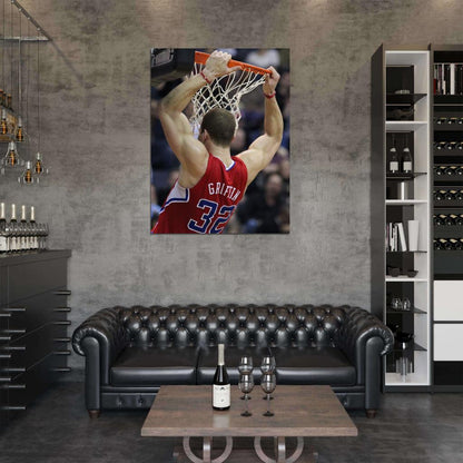 Blake Griffin Dunk Rim Los Angeles Basketball Sport Wall Art Print Poster