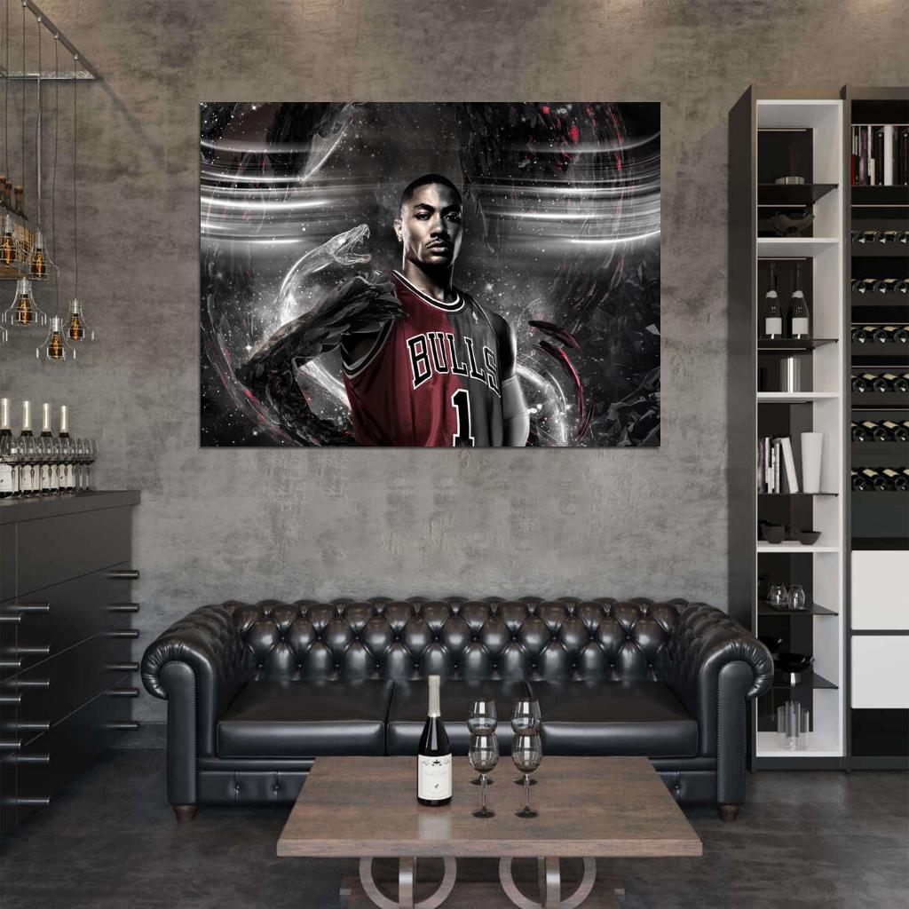 Derrick Rose Art Basketball Sport Wall Art Print Poster