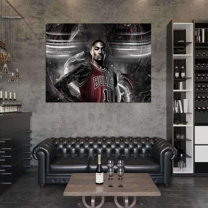 Derrick Rose Art Basketball Sport Wall Art Print Poster