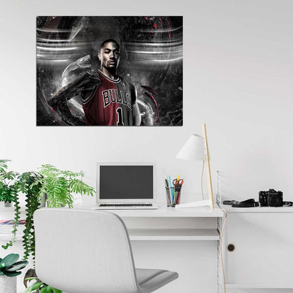Derrick Rose Art Basketball Sport Wall Art Print Poster