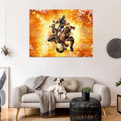 Big Three Art Champions Ring Basketball Sport Wall Art Print Poster