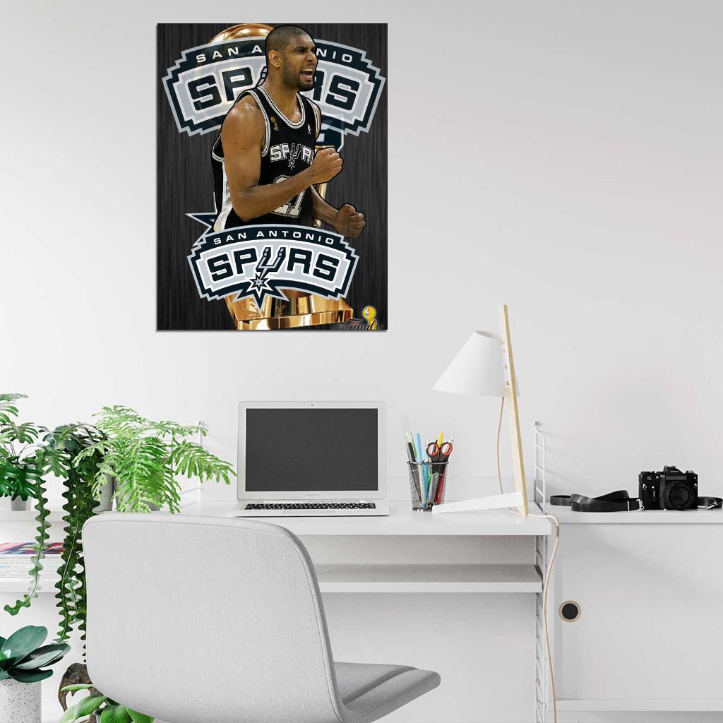 Tim Duncan Art Basketball Sport Wall Art Print Poster