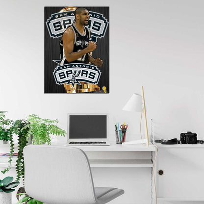 Tim Duncan Art Basketball Sport Wall Art Print Poster