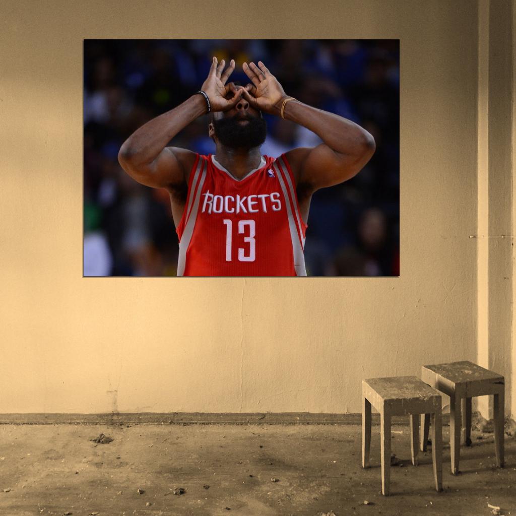James Harden Beard Basketball Sport Wall Art Print Poster