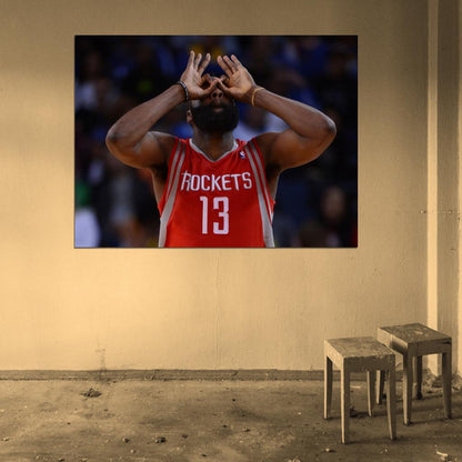 James Harden Beard Basketball Sport Wall Art Print Poster