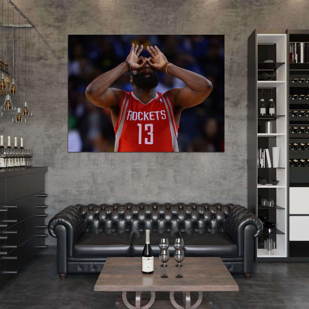 James Harden Beard Basketball Sport Wall Art Print Poster