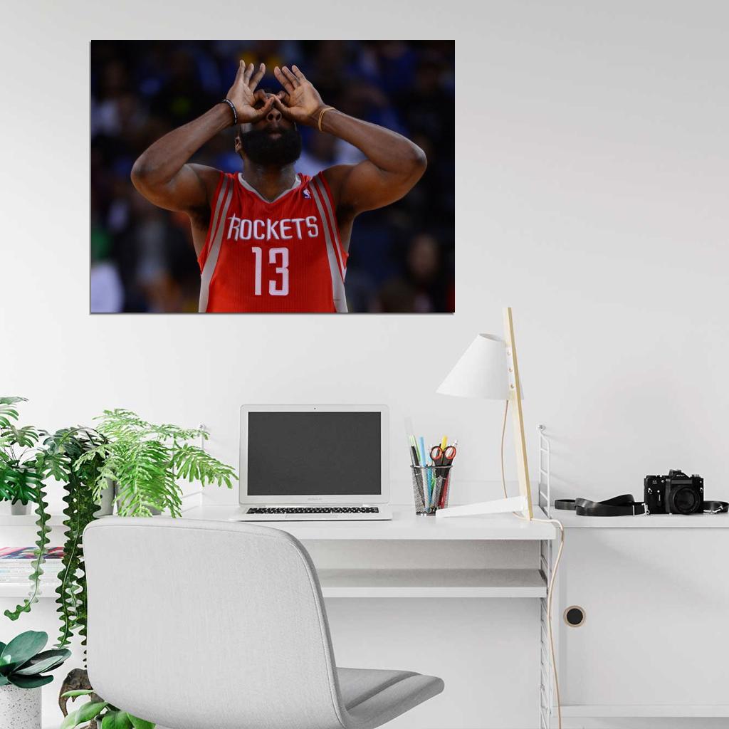 James Harden Beard Basketball Sport Wall Art Print Poster