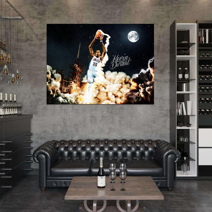 Kevin Durant Dunk Art OKC Thunder Basketball Sport Wall Art Print Poster