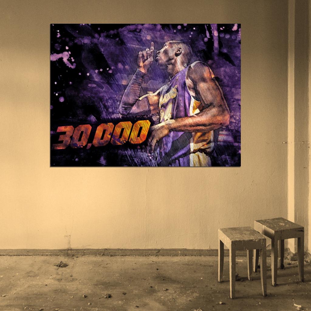 Black Mamba Art Los Angeles Basketball Sport Wall Art Print Poster