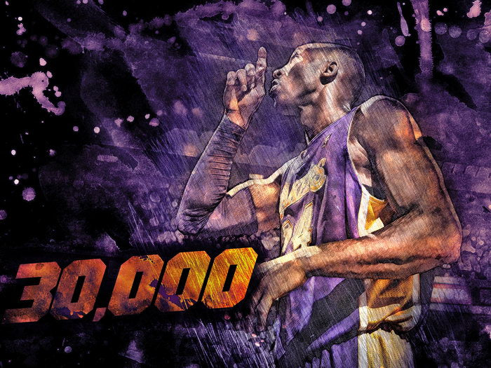 Black Mamba Art Los Angeles Basketball Sport Wall Art Print Poster