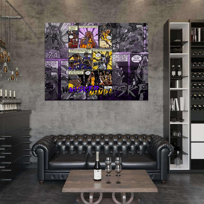 Black Mamba Art Los Angeles Basketball Sport Wall Art Print Poster