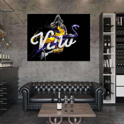 Black Mamba Art Los Angeles Basketball Sport Wall Art Print Poster