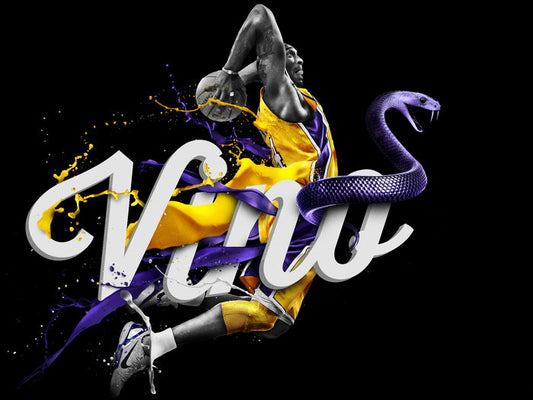 Black Mamba Art Los Angeles Basketball Sport Wall Art Print Poster