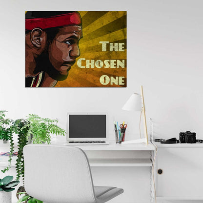 LeBron James Art The Chosen One King Basketball Sport Wall Art Print Poster
