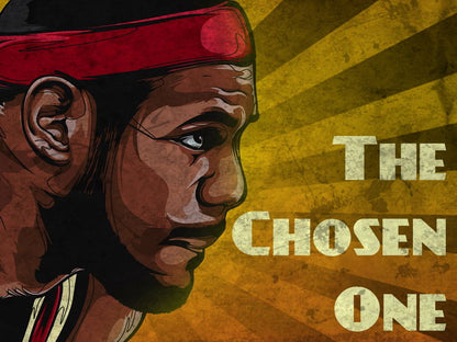 LeBron James Art The Chosen One King Basketball Sport Wall Art Print Poster