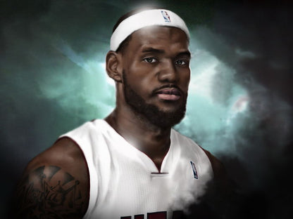 The King LeBron James Painting Artwork Art Basketball Sport Wall Art Print Poster