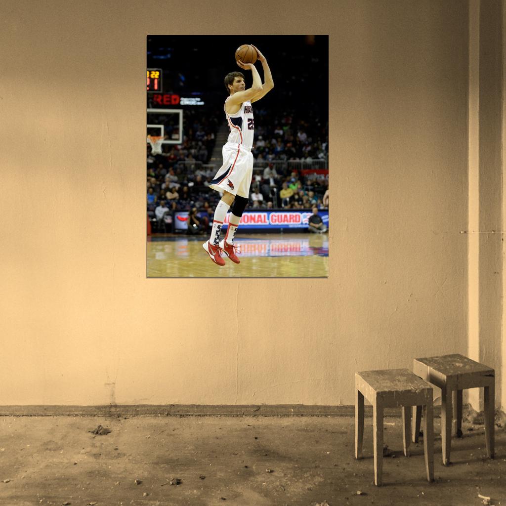 Kyle Korver Jump Shot Basketball Sport Wall Art Print Poster