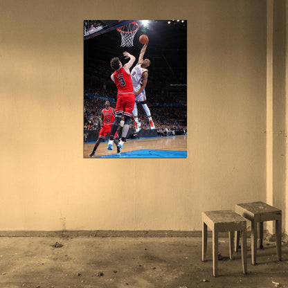 Russell Westbrook OKC Thunder Monster Dunk Posterize Asik Basketball Sport Wall Art Print Poster