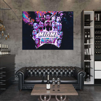 Team Roster 2013 Art Basketball Sport Wall Art Print Poster