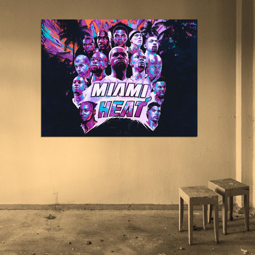 Team Roster 2013 Art Basketball Sport Wall Art Print Poster