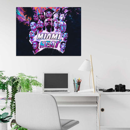 Team Roster 2013 Art Basketball Sport Wall Art Print Poster