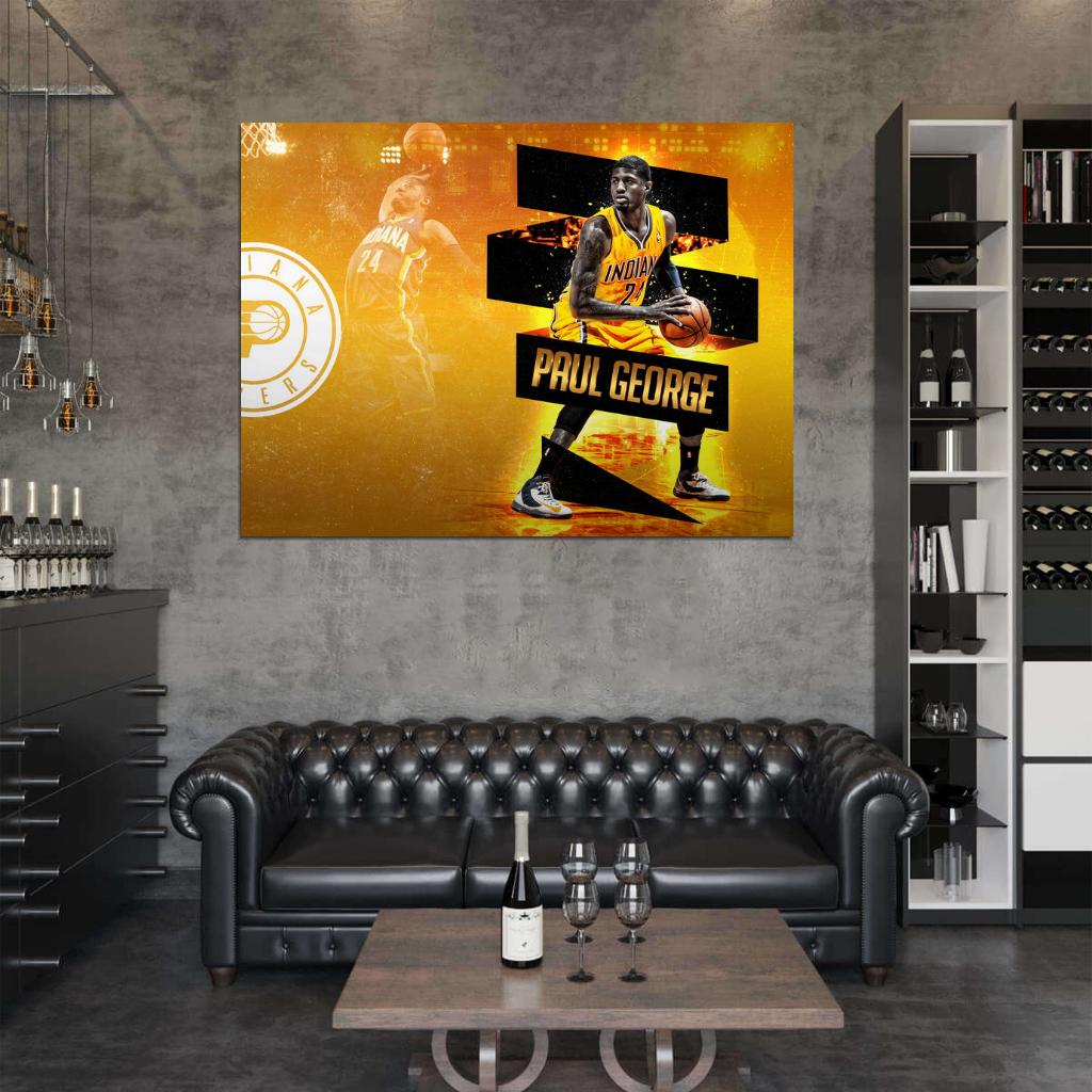 Paul George 24 Art Basketball Sport Wall Art Print Poster