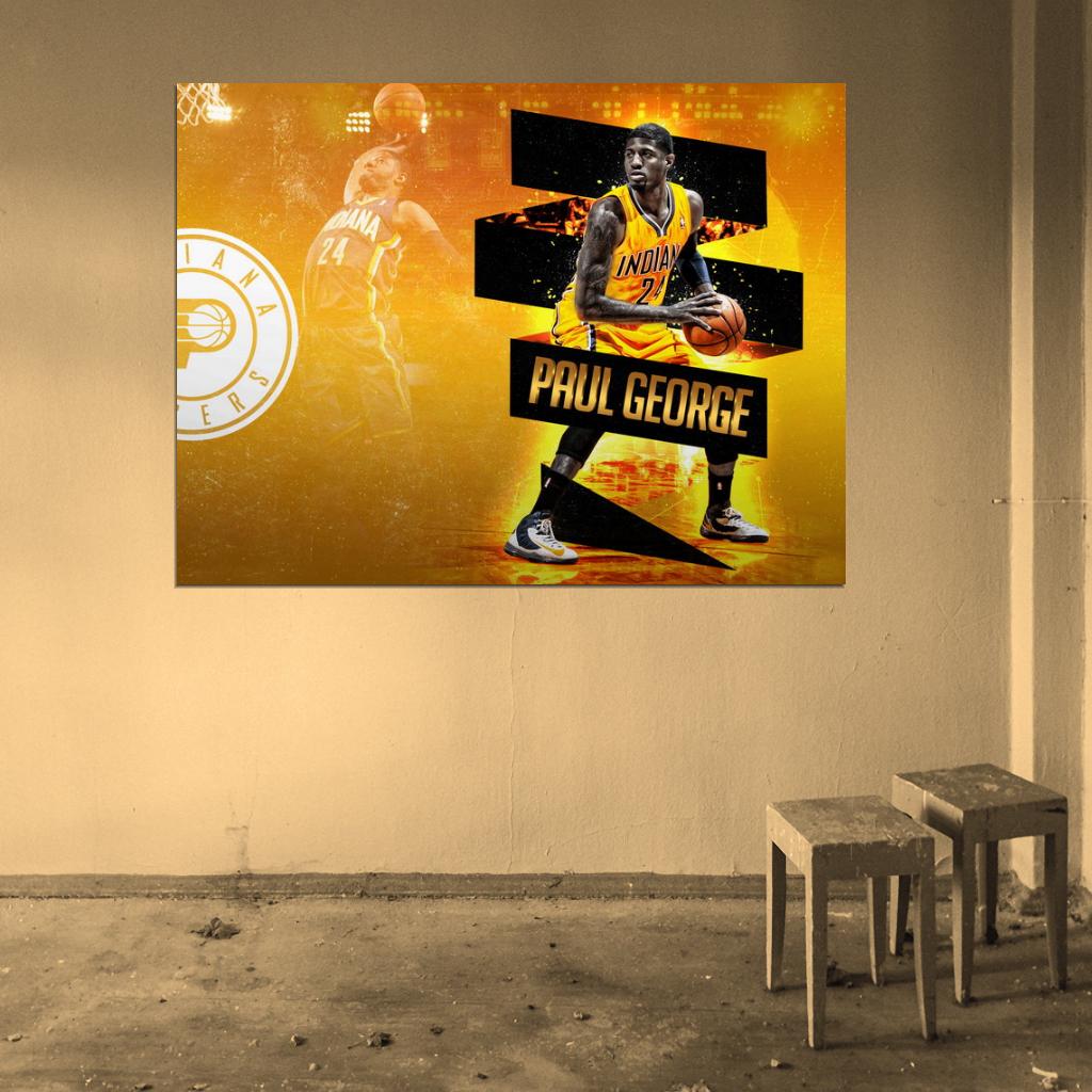 Paul George 24 Art Basketball Sport Wall Art Print Poster