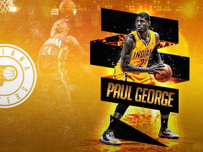 Paul George 24 Art Basketball Sport Wall Art Print Poster