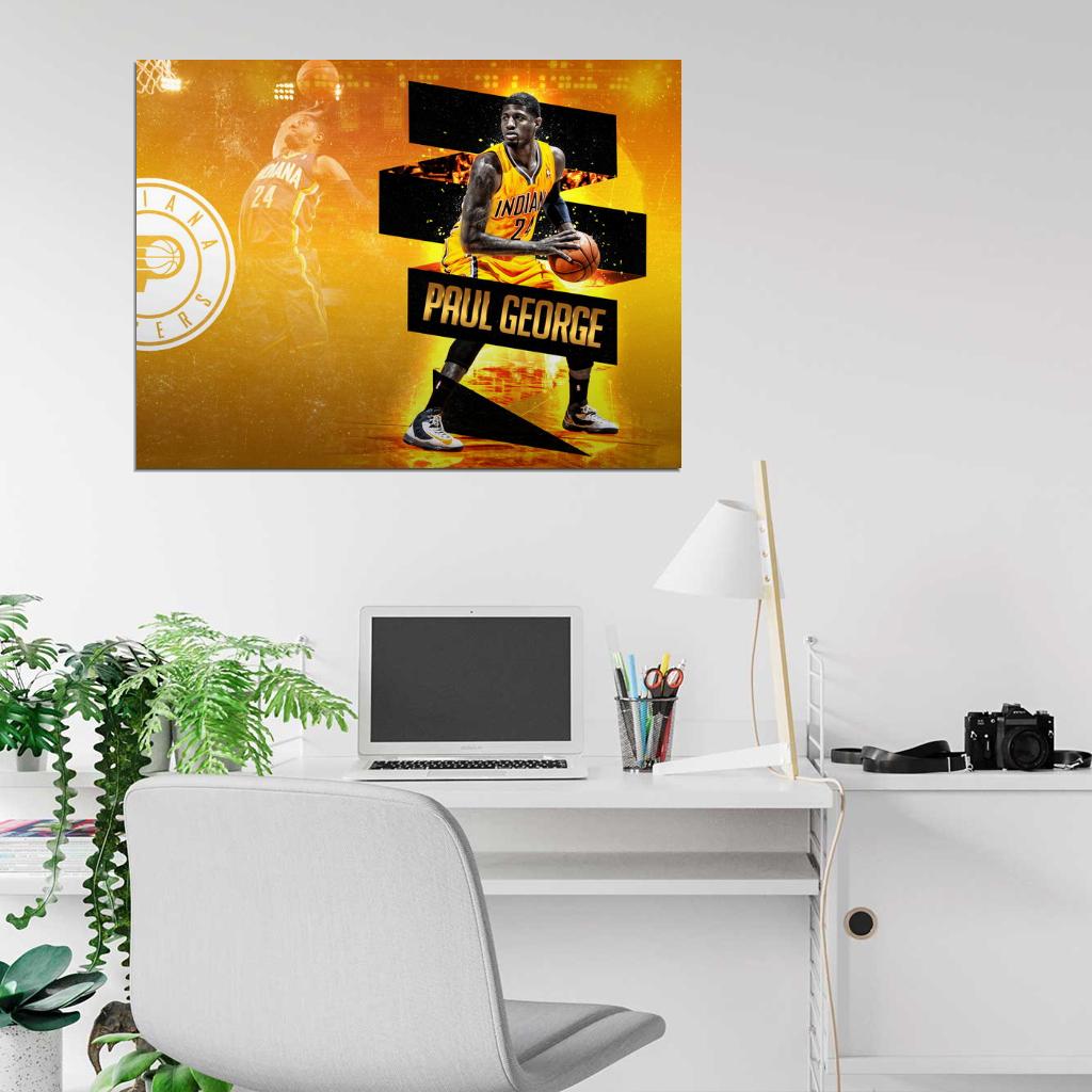 Paul George 24 Art Basketball Sport Wall Art Print Poster