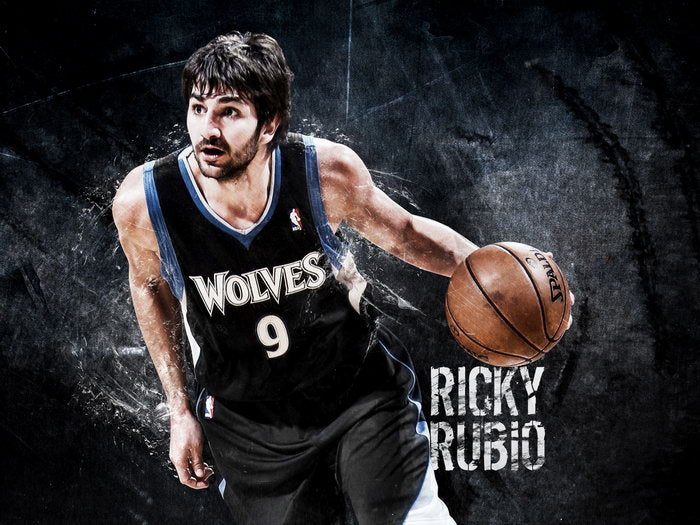 Ricky Rubio Art Basketball Sport Wall Art Print Poster