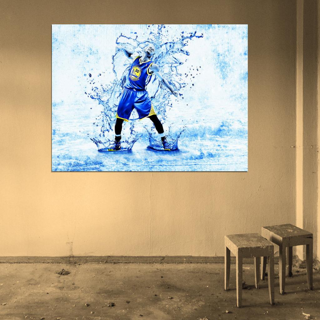 Stephen Steph Curry Art Basketball Sport Wall Art Print Poster