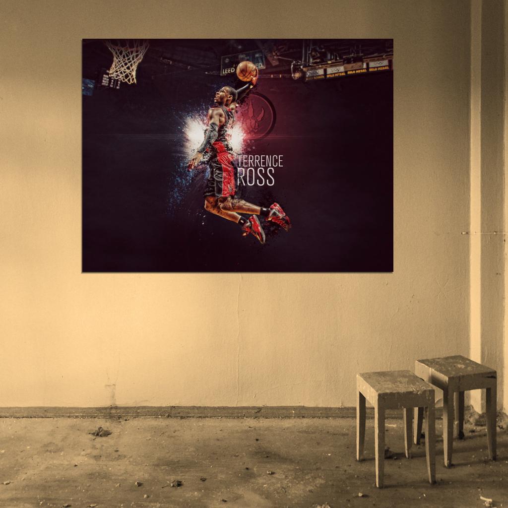 Terrence Ross Slam Dunk Art Basketball Sport Wall Art Print Poster