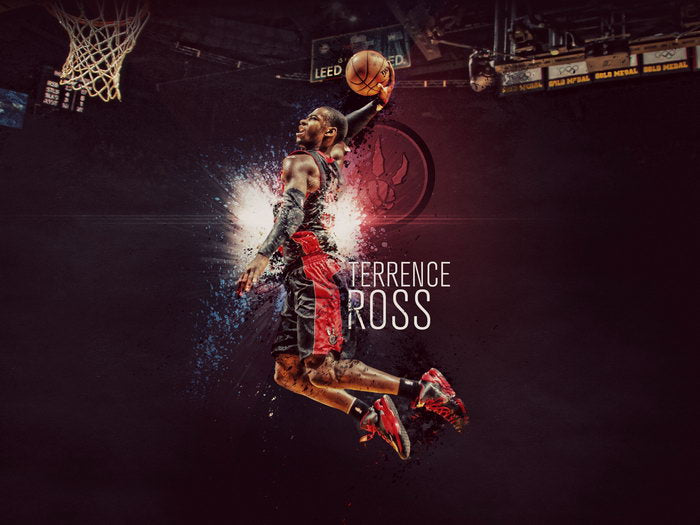Terrence Ross Slam Dunk Art Basketball Sport Wall Art Print Poster