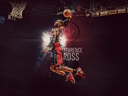 Terrence Ross Slam Dunk Art Basketball Sport Wall Art Print Poster