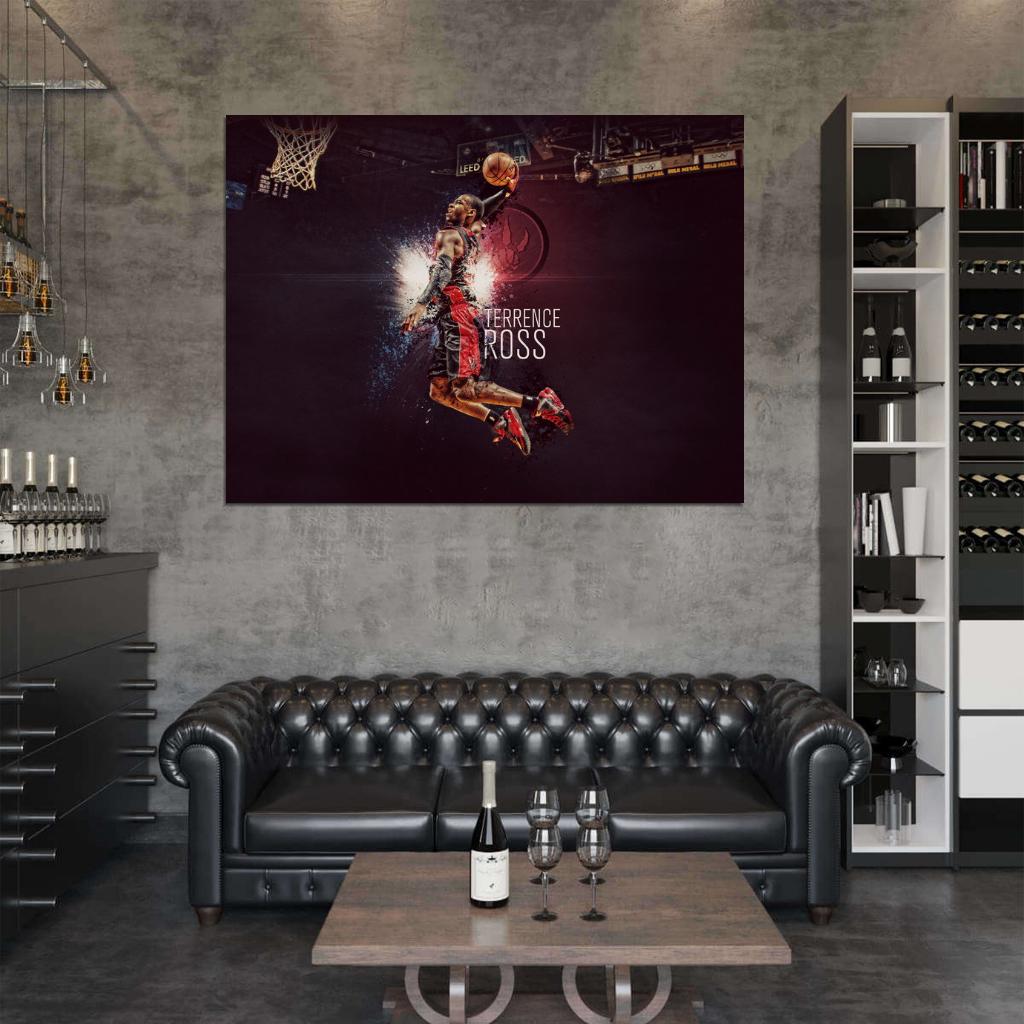Terrence Ross Slam Dunk Art Basketball Sport Wall Art Print Poster