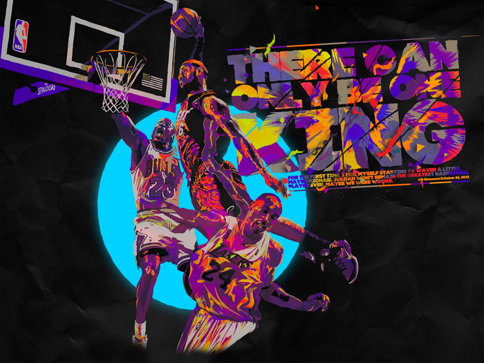 Lebron James King Posterize Dunk Art Basketball Sport Wall Art Print Poster