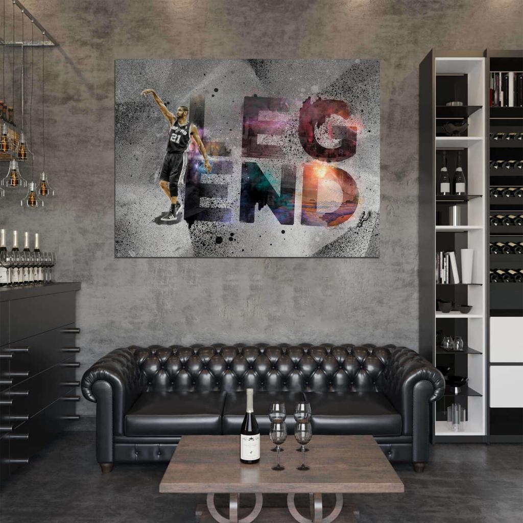 Tim Duncan Legend Art Basketball Sport Wall Art Print Poster