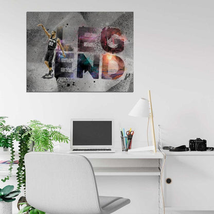 Tim Duncan Legend Art Basketball Sport Wall Art Print Poster