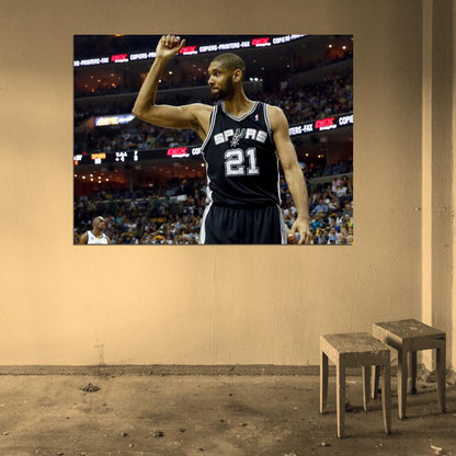 Tim Duncan Legend Basketball Sport Wall Art Print Poster