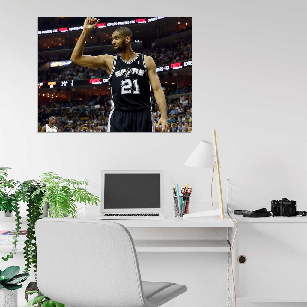 Tim Duncan Legend Basketball Sport Wall Art Print Poster