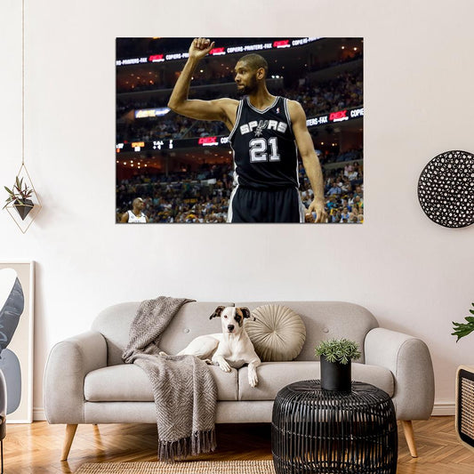 Tim Duncan Legend Basketball Sport Wall Art Print Poster