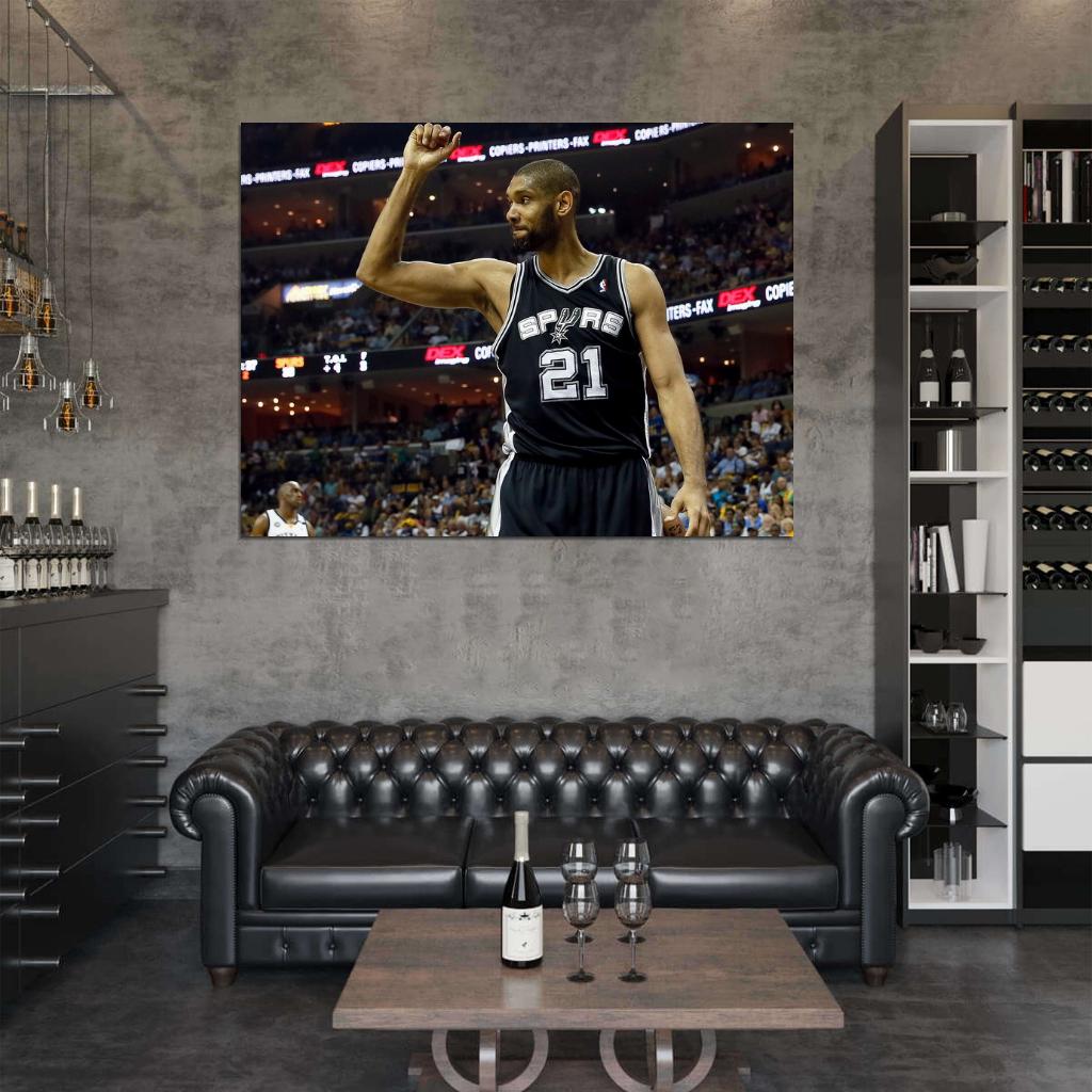 Tim Duncan Legend Basketball Sport Wall Art Print Poster