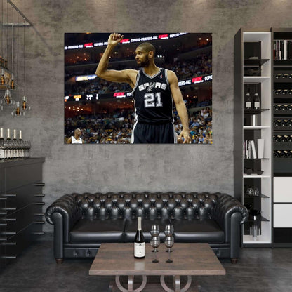 Tim Duncan Legend Basketball Sport Wall Art Print Poster
