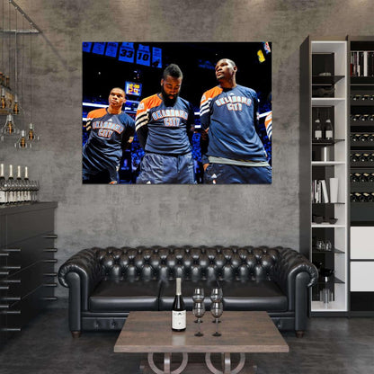 Russell Westbrook Kevin Durant Basketball Sport Wall Art Print Poster