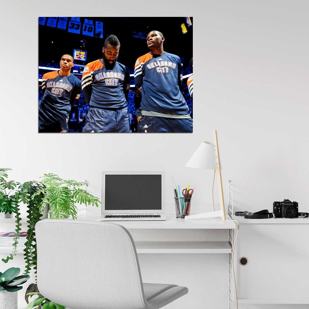 Russell Westbrook Kevin Durant Basketball Sport Wall Art Print Poster