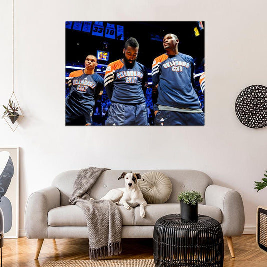 Russell Westbrook Kevin Durant Basketball Sport Wall Art Print Poster
