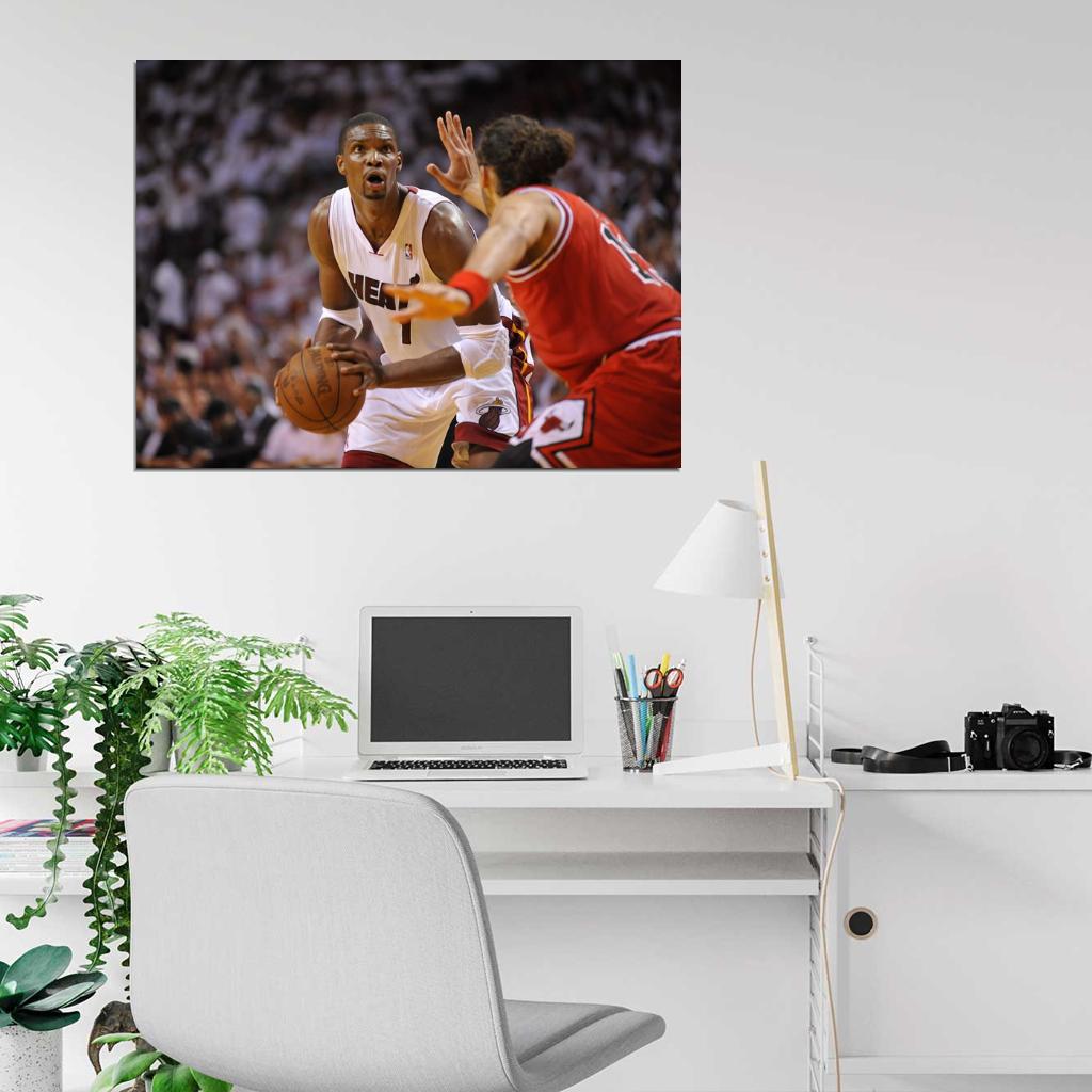 Chris Bosh Basketball Sport Wall Art Print Poster