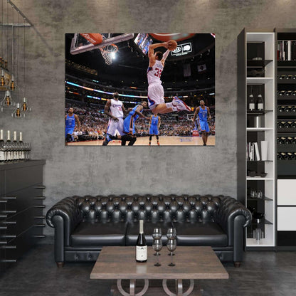 Blake Griffin Alley-oop Dunk Basketball Sport Wall Art Print Poster
