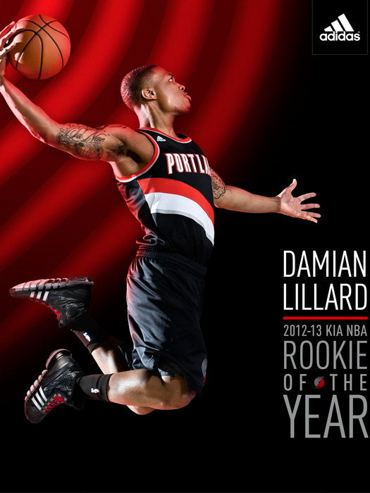 Damian Lillard Dunk Art Roockie of the Year Basketball Sport Wall Art Print Poster