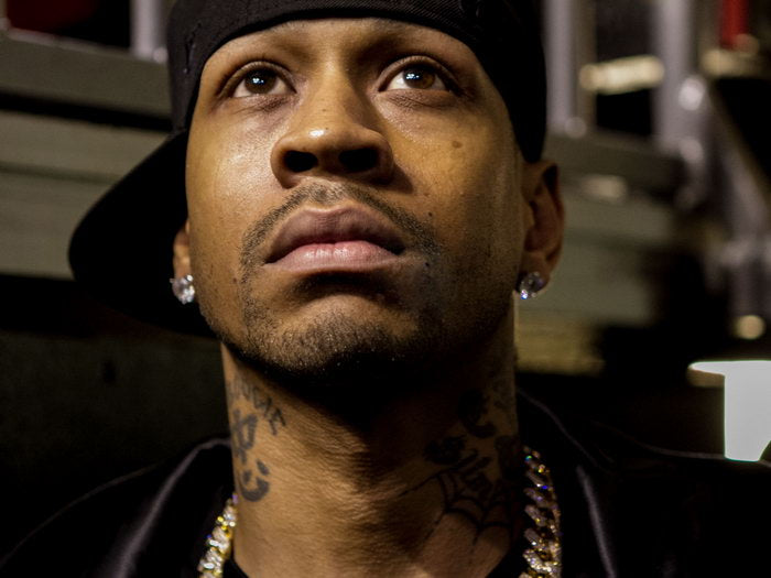 Allen Iverson Portrait Basketball Sport Wall Art Print Poster